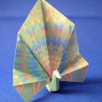 Easy origami peacock