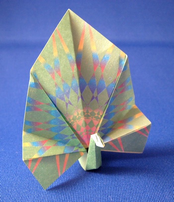 easy origami peacock