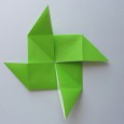 Easy origami pinwheel