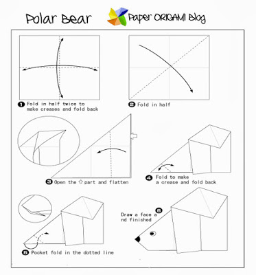 easy origami polar bear