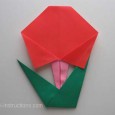 Easy origami rose for kids