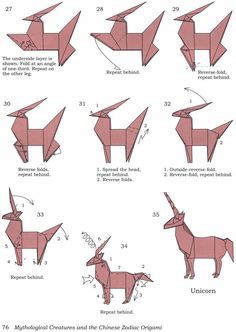 easy origami unicorn