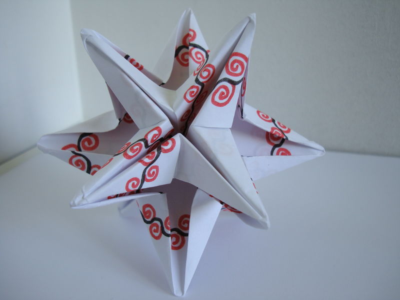 étoile 3d origami