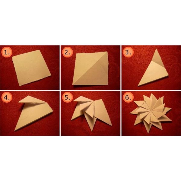 flat flower origami