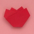 Flat origami tulip
