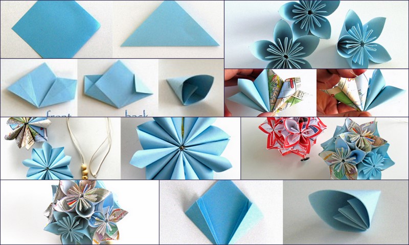 fleur origami kusudama