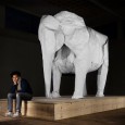 Giant origami elephant