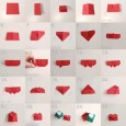 Heart bookmark origami instruction