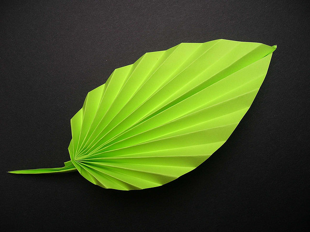 hoja origami