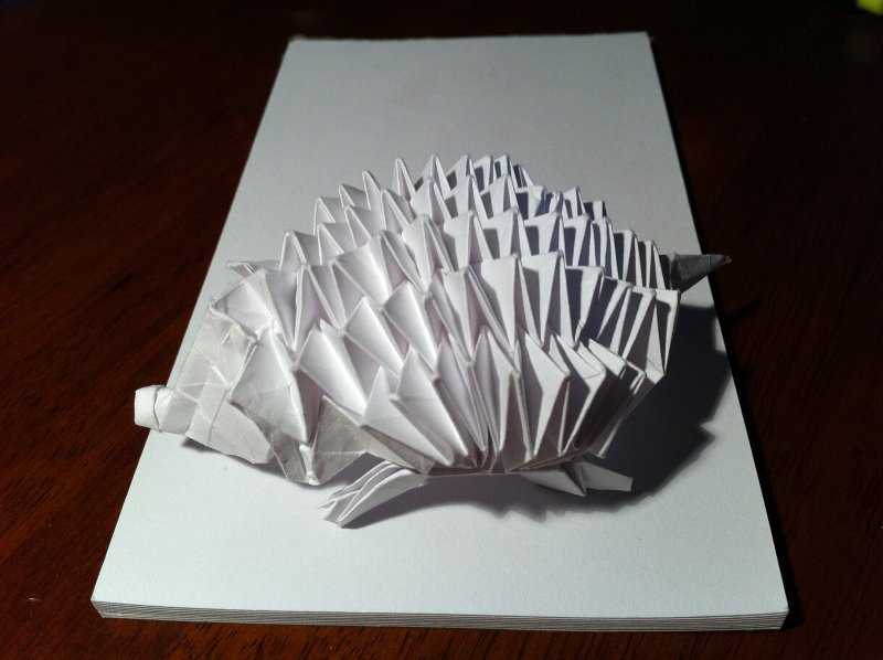 how to make a origami hedgehog