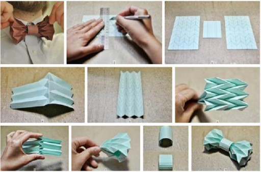 how to make an origami bow tie