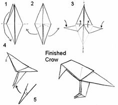 how to make an origami crow