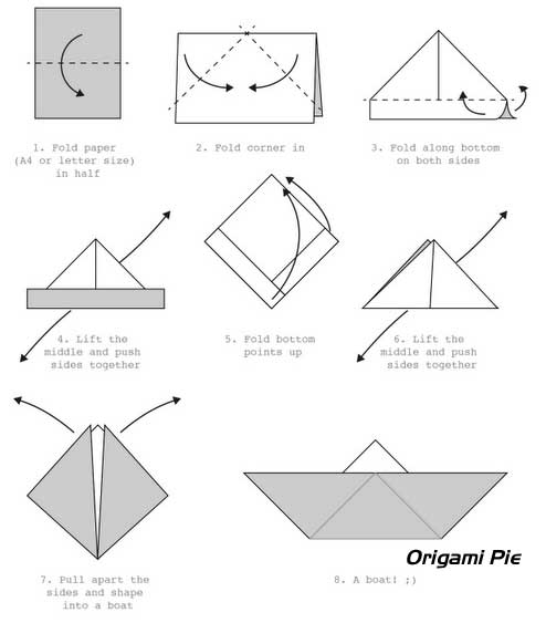 how to make origami boat