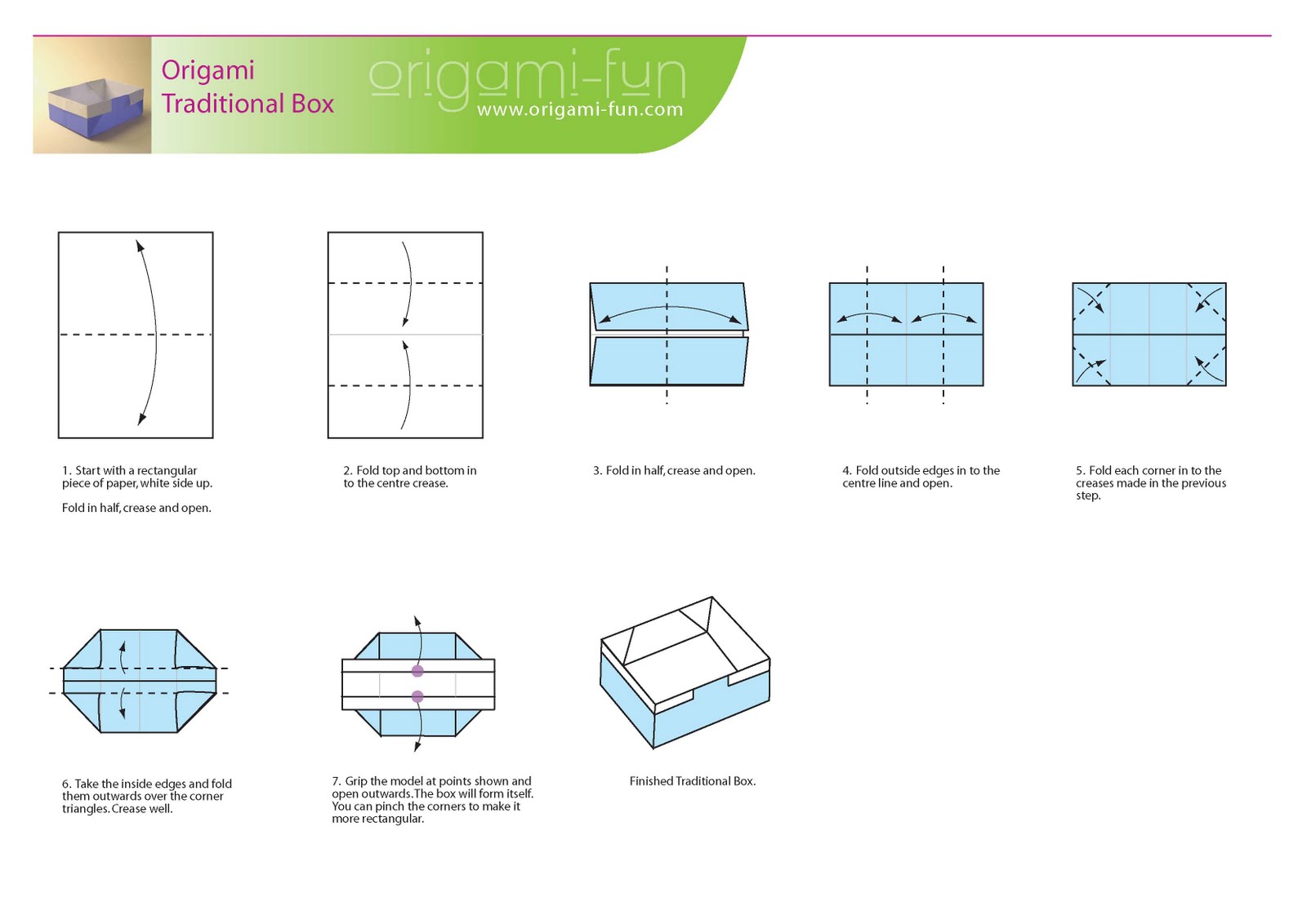 how to make origami box step by step