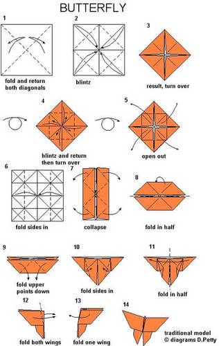 how to make origami butterfly step by step with pictures