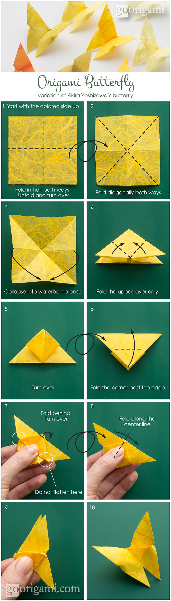 how to make origami butterfly step by step