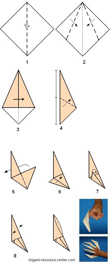 how to make origami claws