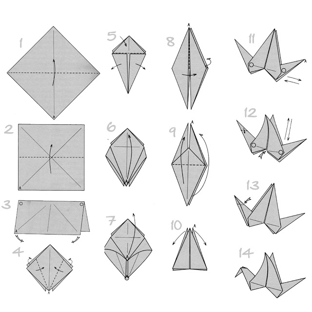 how to make origami crane step by step instructions