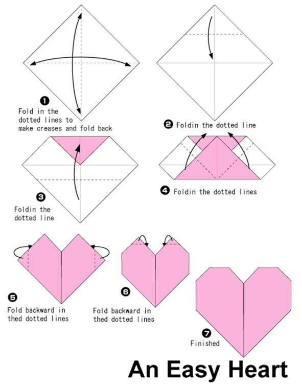 how to make origami heart