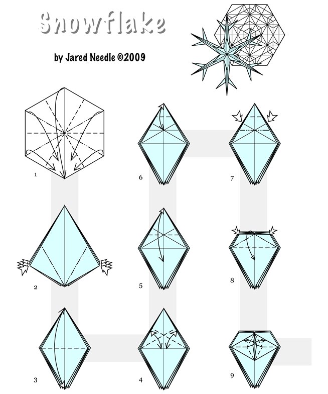 how to make origami snowflake