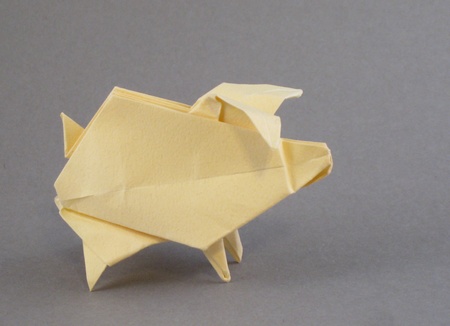 inflatable origami pig