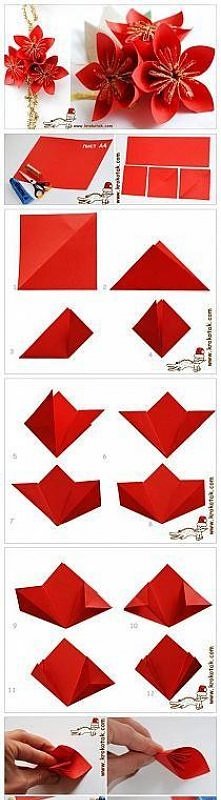 kwiaty origami instrukcja
