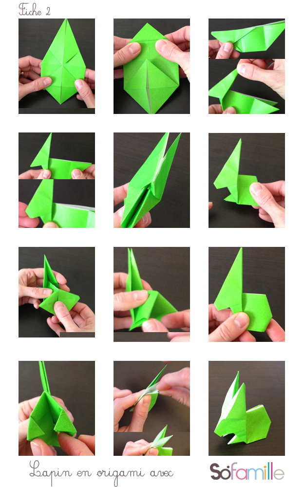 lapin origami tuto