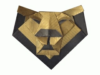 lion face origami