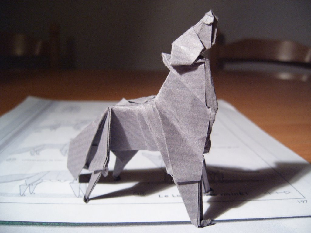 loup en origami