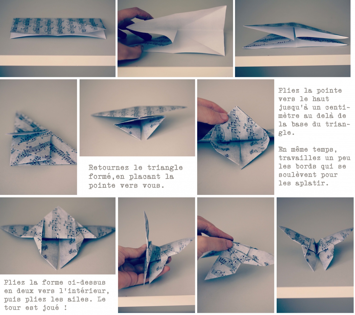 mobile origami papillon