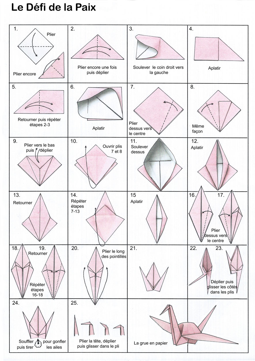 modele origami oiseau