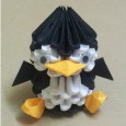 Modular origami penguin