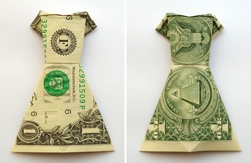 money origami dress instructions