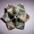 Money origami flower