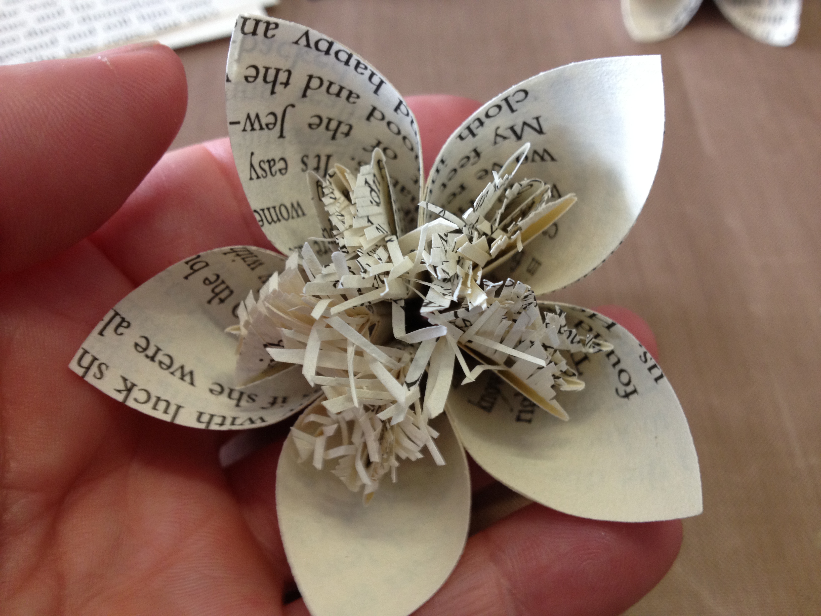 newspaper origami flowers