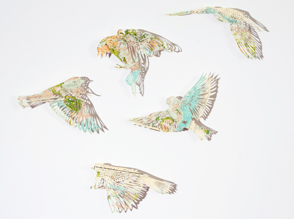 oiseaux en papier