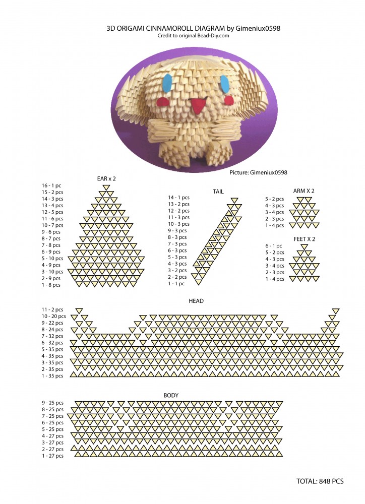 origami 3d diagrams