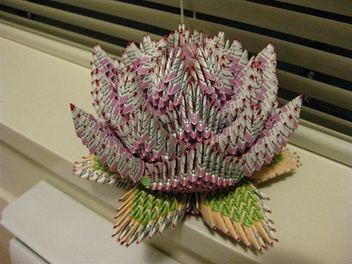 origami 3d fleur