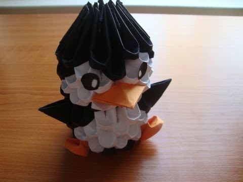 origami 3d penguin instructions