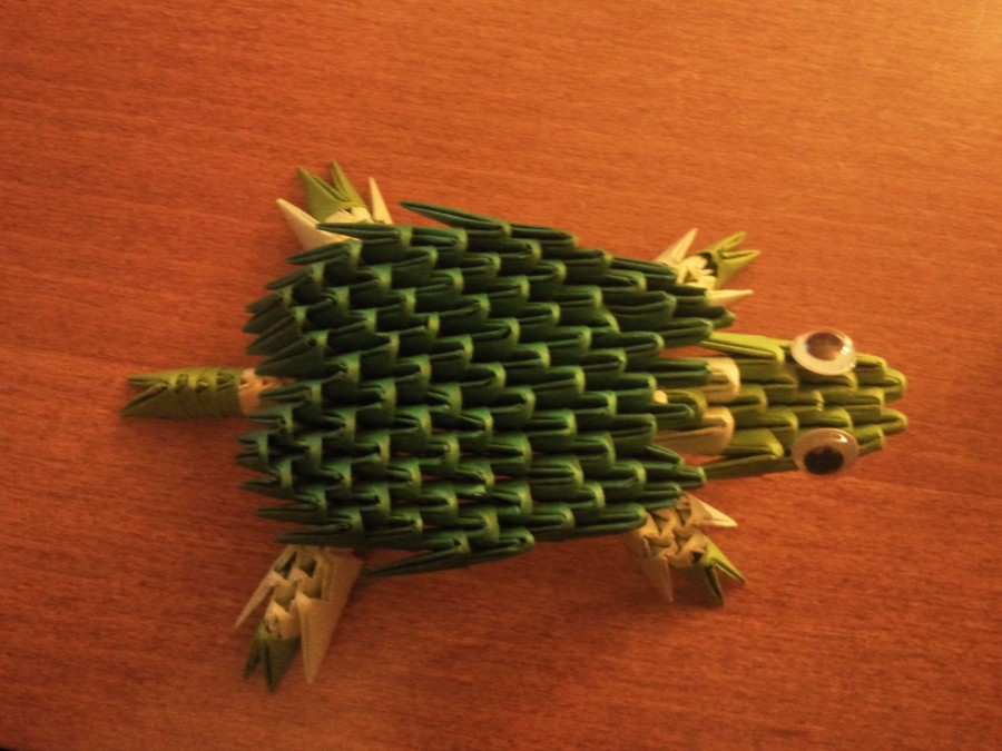 origami 3d tortue