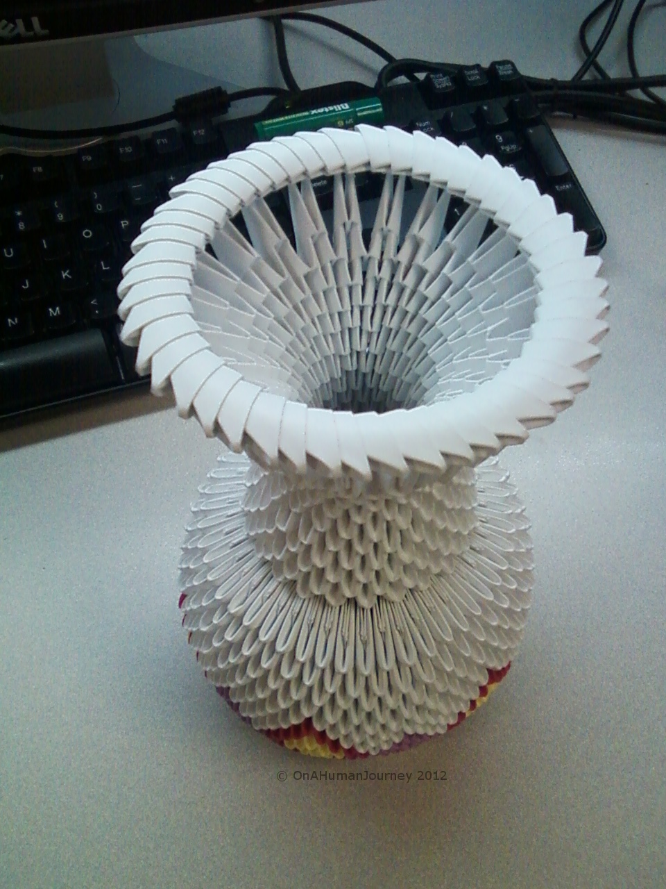 origami 3d vase instructions