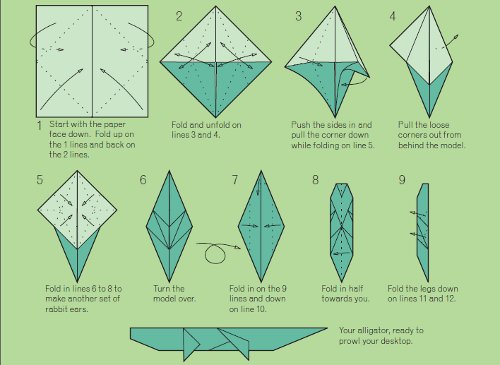 origami alligator step by step