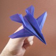 Origami avion jet