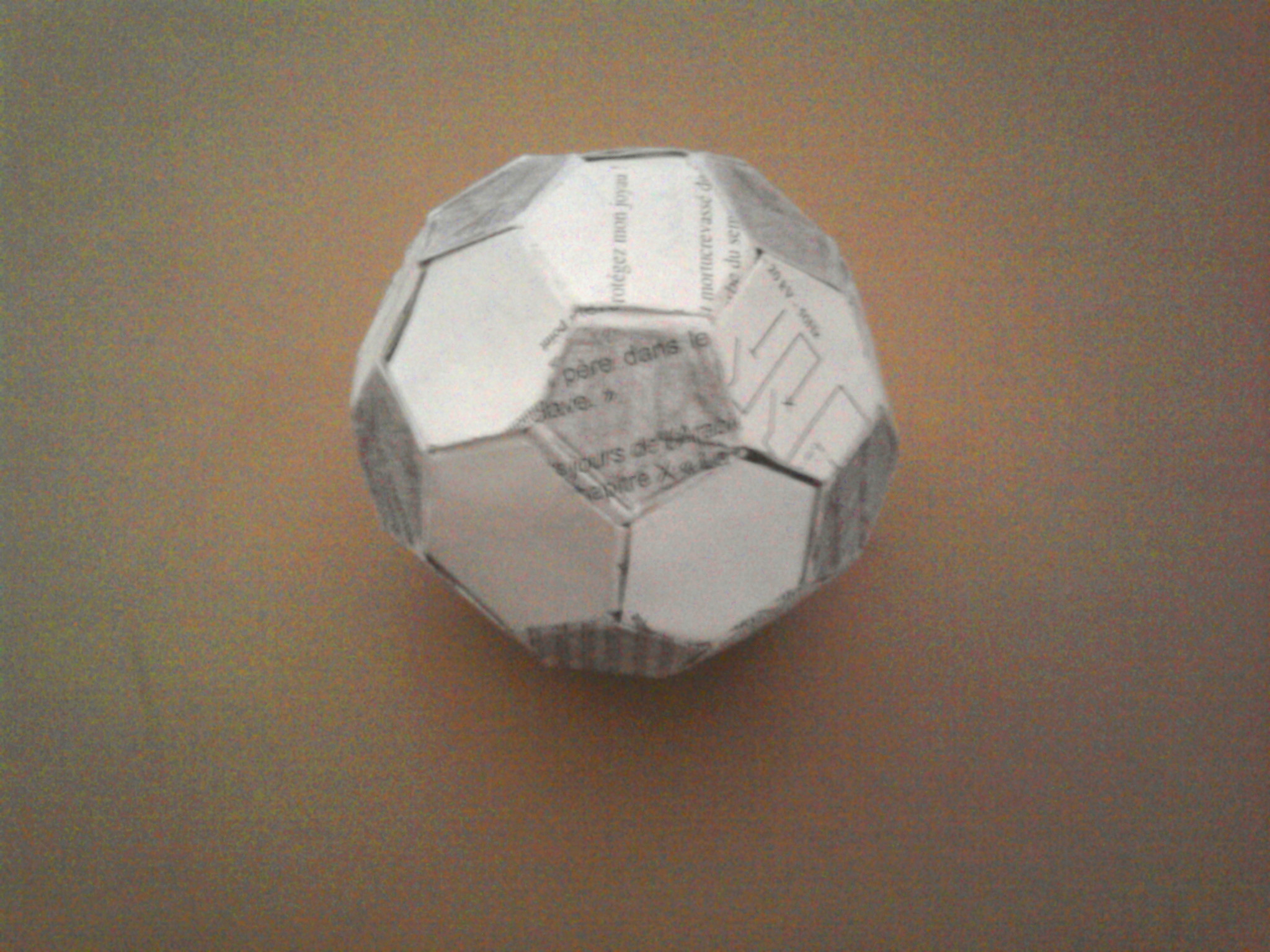 origami ballon de foot