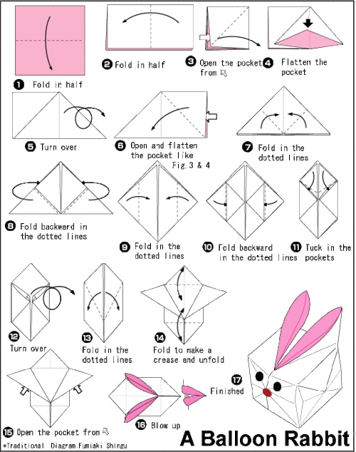 origami balloon rabbit