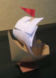 origami bateau de pirate