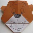 Origami bear face