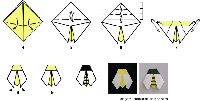 origami bee instructions