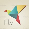 Origami bird logo