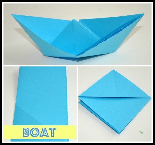 origami boat square paper